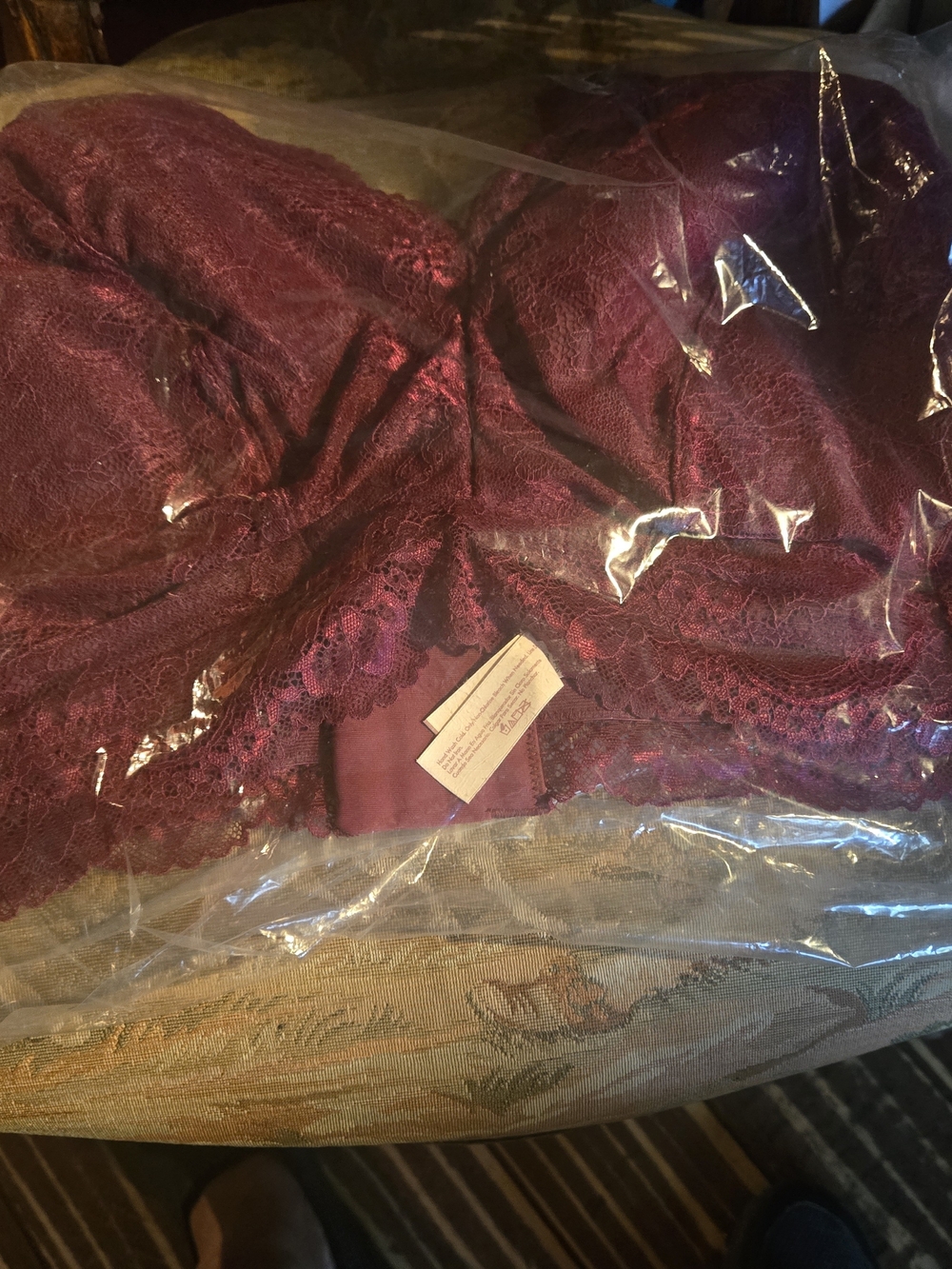 Secret Treasures Lace Bralette in Wine 3X
